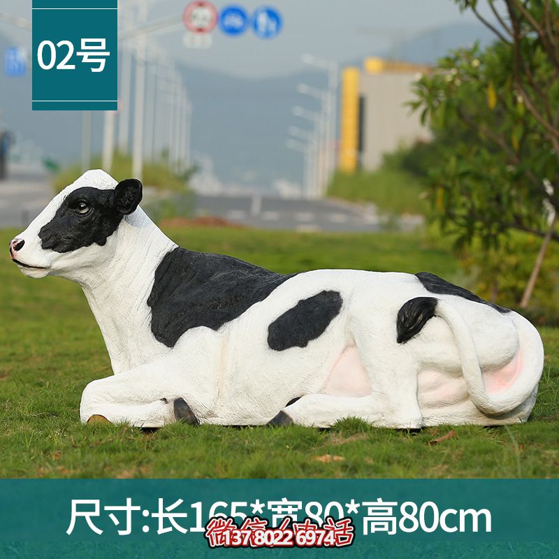 玻璃鋼牛雕塑，讓你的草坪只為休息