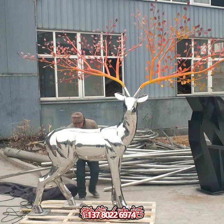 精致不銹鋼鏡面雕塑擺件，為您的園林景觀增添精彩