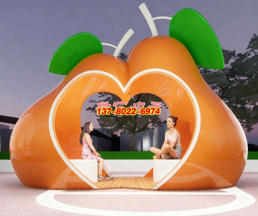 “梨” 心相伴 —— 創意玻璃鋼水果景觀雕塑